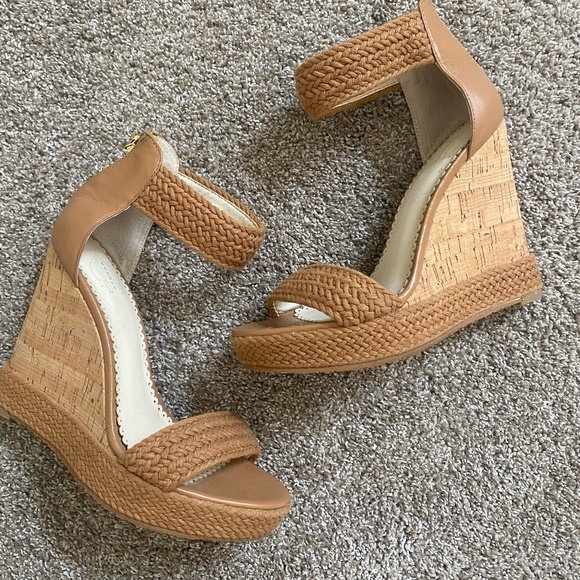 C. Wonder Platform Wedge Sandal with cork heel size 7 - Picture 1 of 8